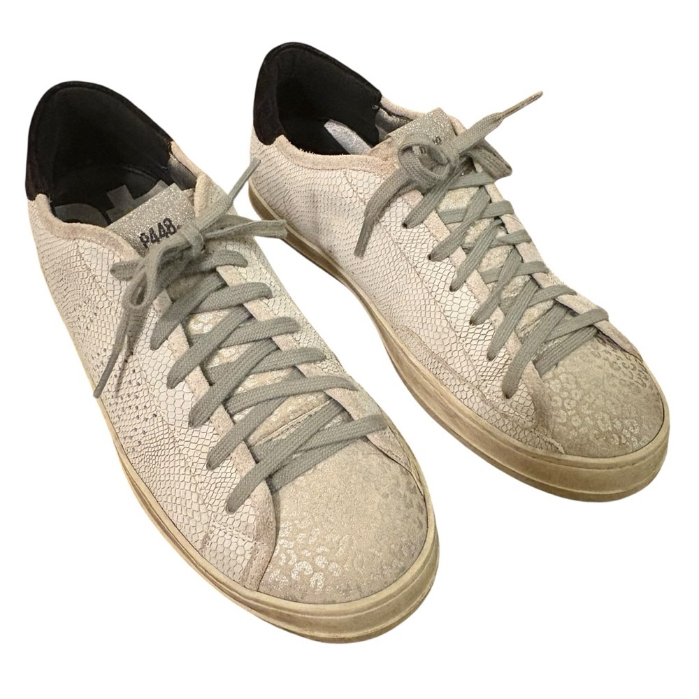 P448 John Sneakers with embossed cheetah and snake print size 40
